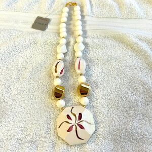 Doris Lee Vintage Hand Painted Necklace